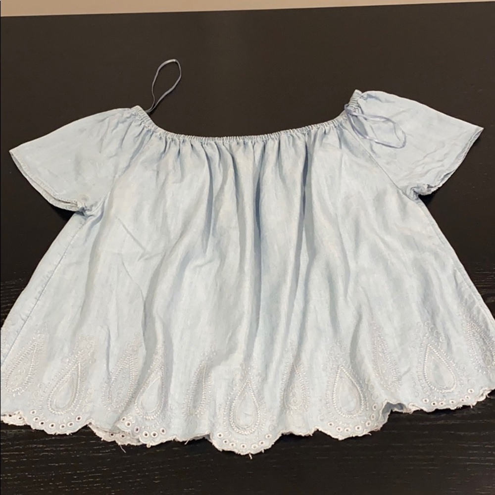 Gap Off the shoulder jean top